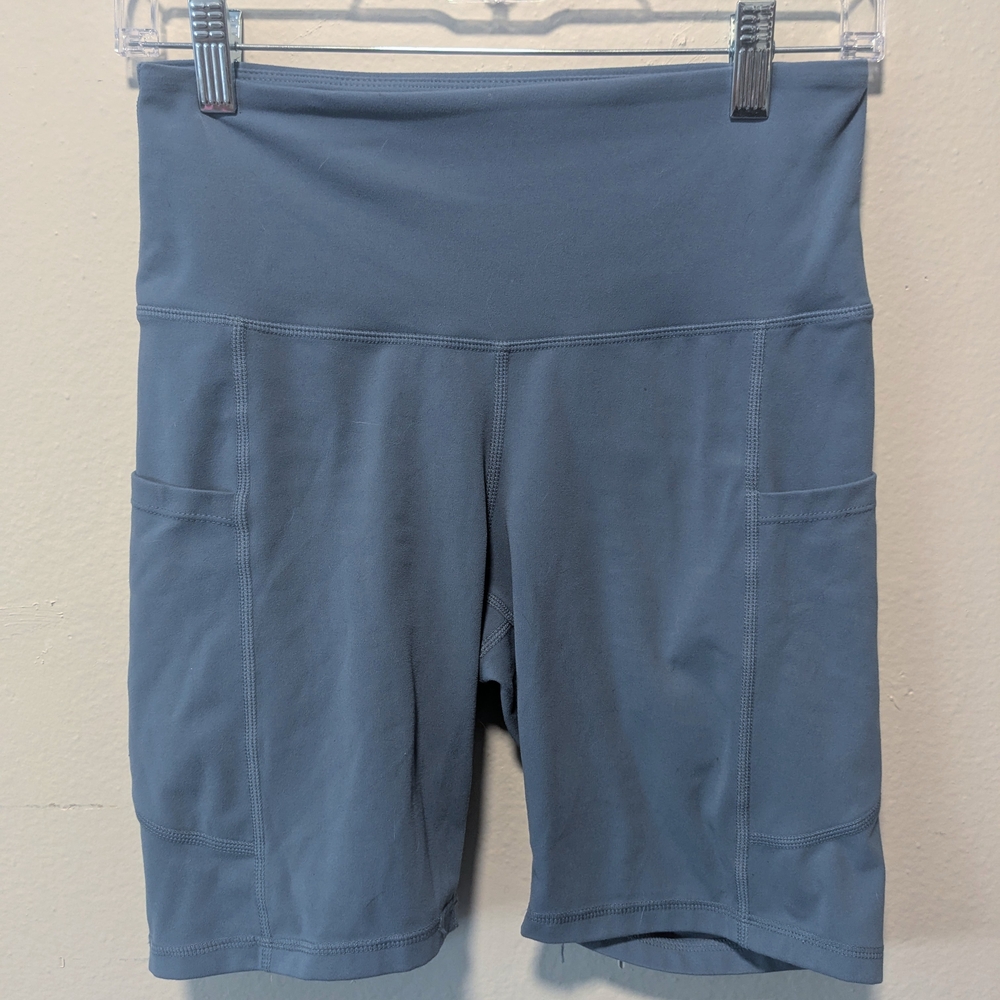Women's Blue Biker Shorts